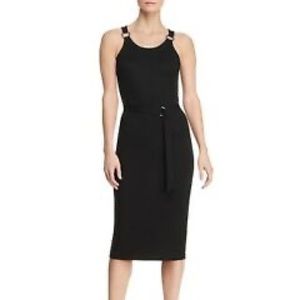 Michael Kors Rib Knot Metal Ring Trim Tank Dress